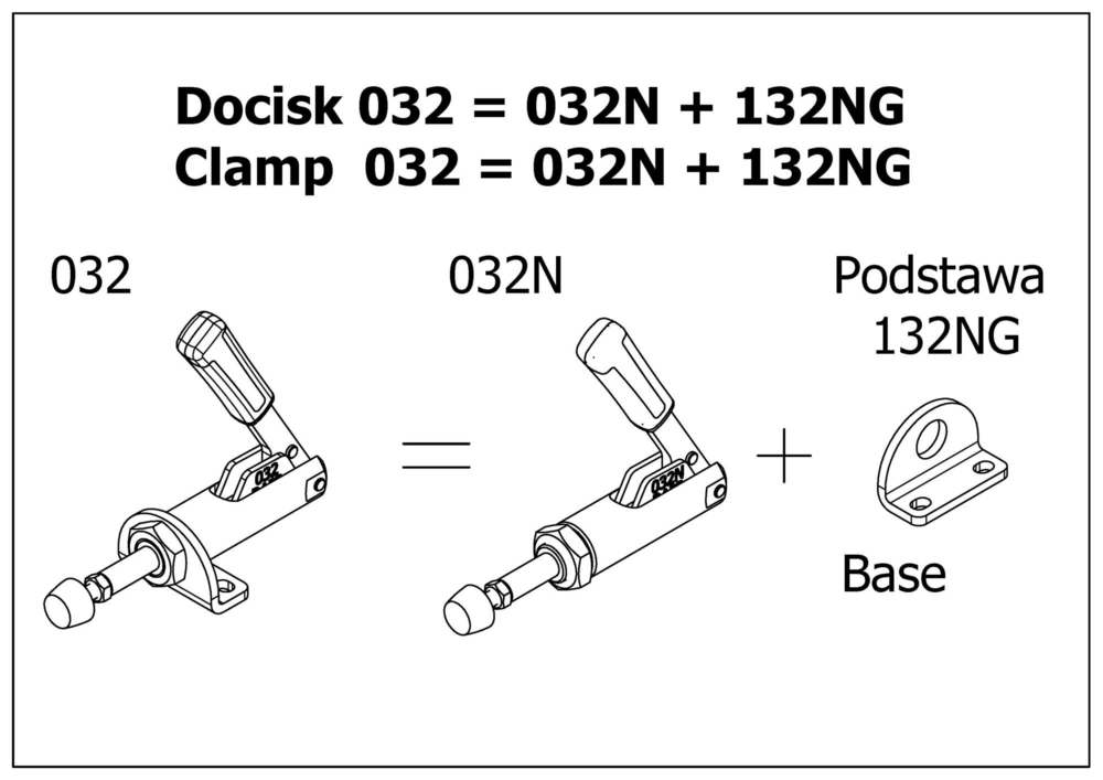 Docisk szybkomocujący pchająco-ciągnący z podstawą kątową