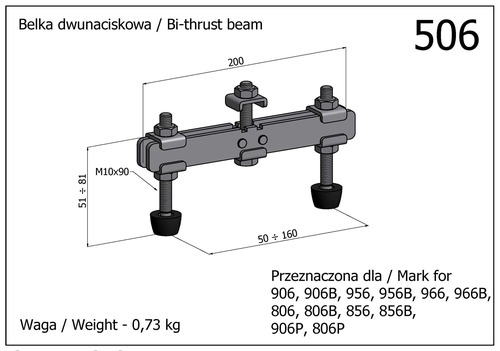 Poprzeczne ramię dwunaciskowe - belka dwunaciskowa