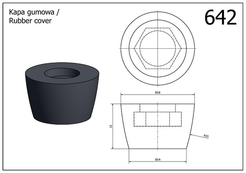 Stopka ochronna gumowa (dla M6)